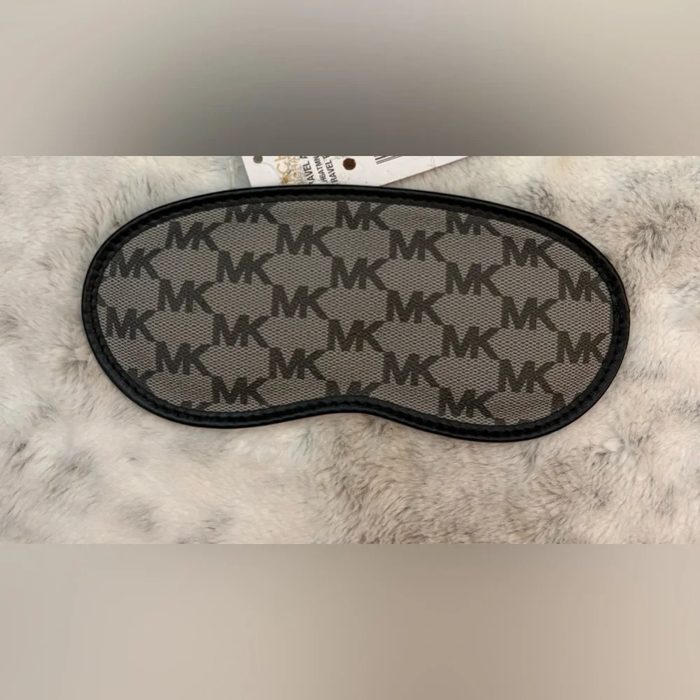 Michael Kors Gray and Black Logo Sleep Eye Mask Travel